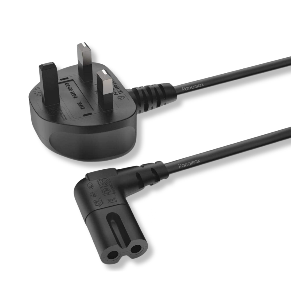 Uk 3 R Panamax 1.5 Meter UK 3 Pin Plug to L Shape Figure 8 Cable = TC-2382L ...