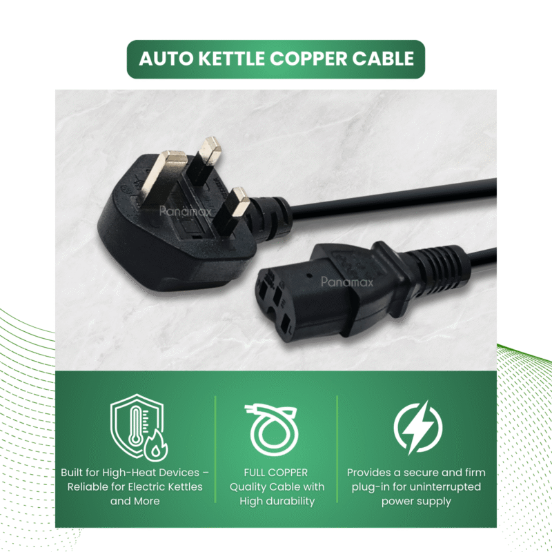 Panamax 1.5 METER Auto Kettle Copper Cable 3 Pin 250V 13A Wayar Power ...